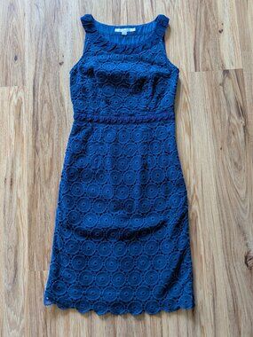 Boden "Beautiful Broderie" Lace Dress, Color Regatta (blue), Size US2 / UK6